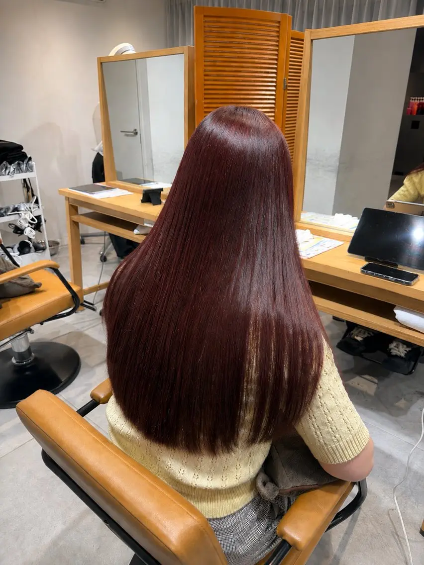 ロング カラー ヘアカラー トリートメント fumika ☪︎⋆のヘアスタイル