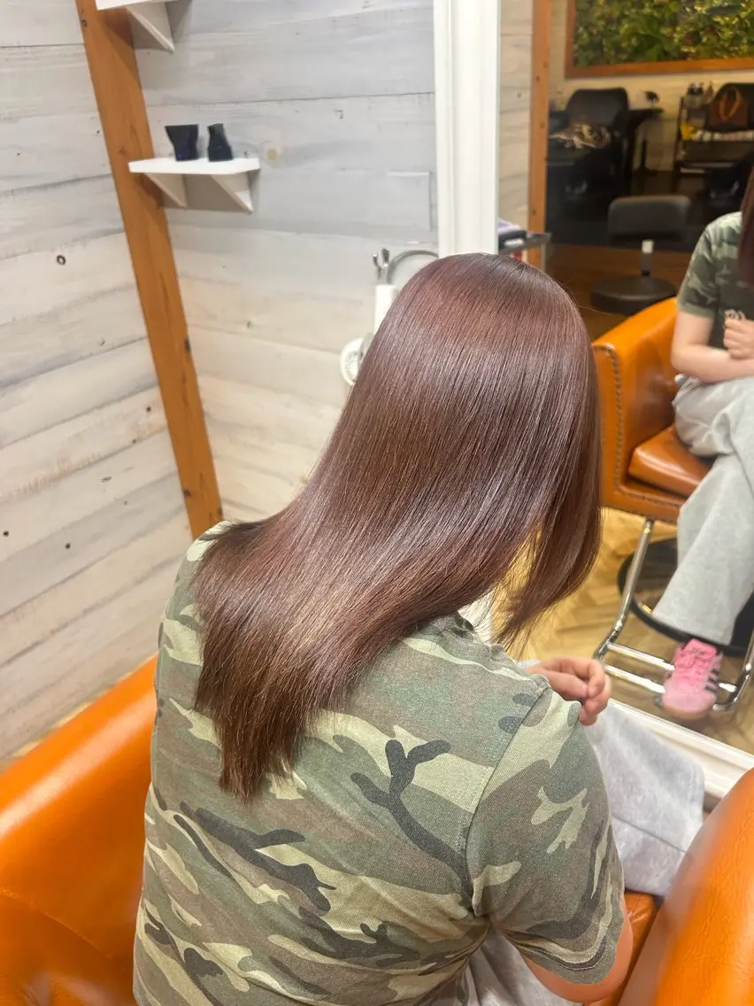 ミディアム カラー ブラウンカラー ココアブラウン ヘアカラー 紫音 / magのヘアスタイル