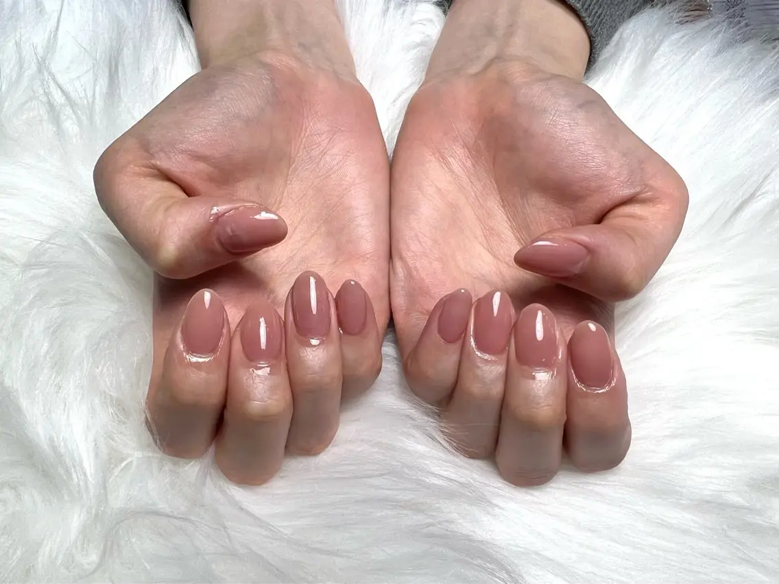 ネイル ワンカラーネイル Tumake🩶 Natsumi𖤐⡱のネイルデザイン