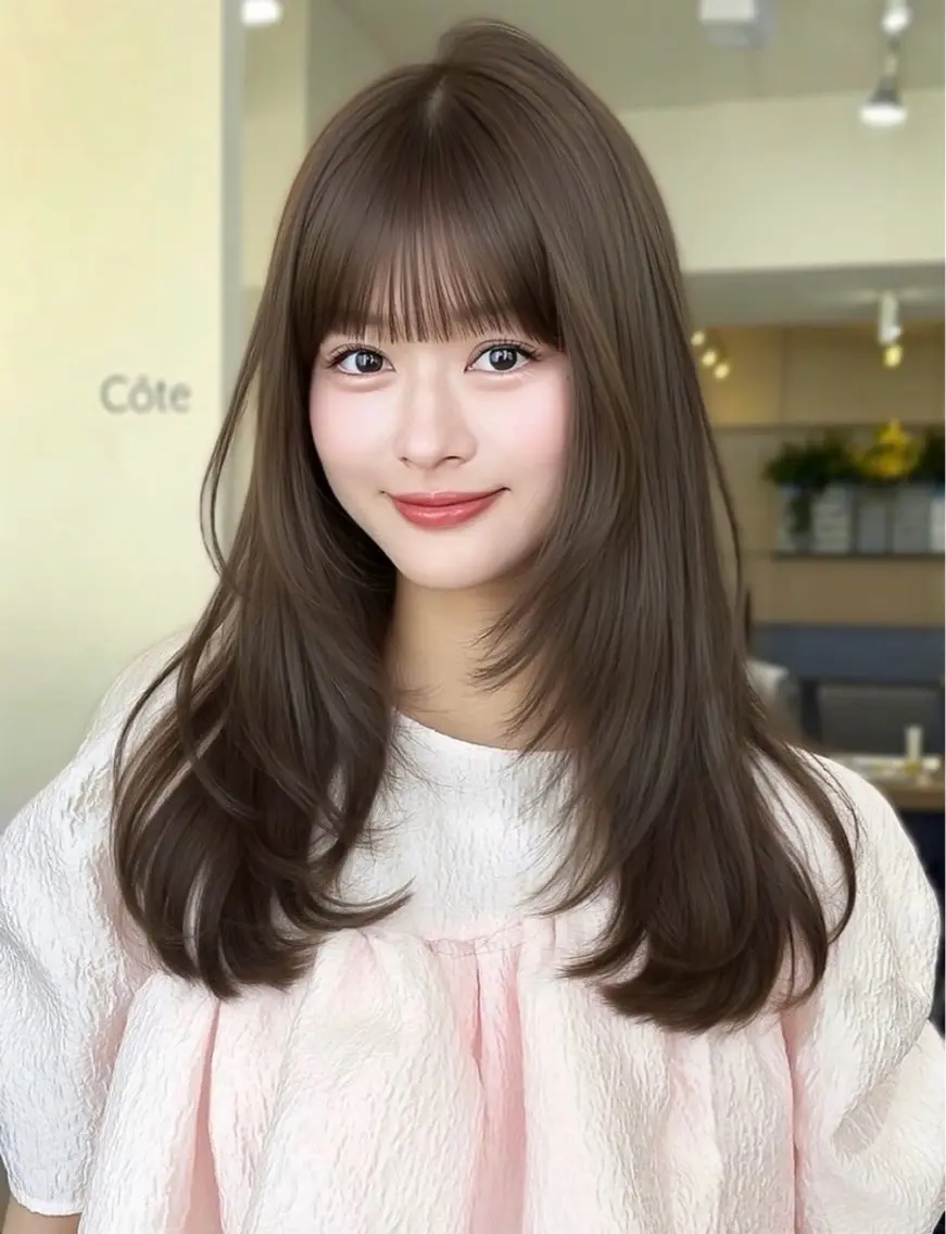 ミディアム カラー 透明感カラー ʜ ᴀ ʀ ᴜのヘアスタイル