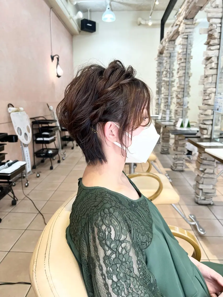 ショート ヘアアレンジ 髪質改善ストレート ⚡️下ノ村柊斗⚡️のヘアスタイル