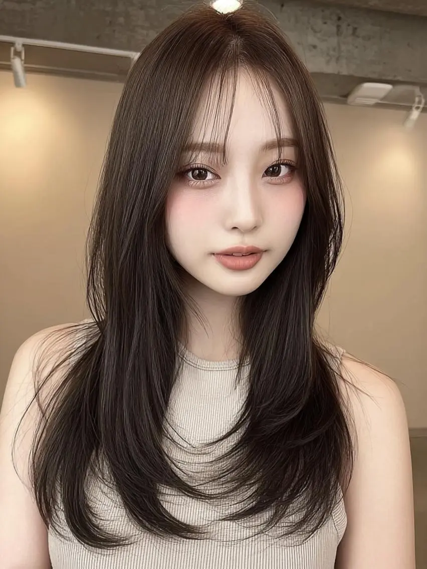 ２回目以降の方限定🩶人気NO.1✨前髪顔まわりカット＋カラー🩰＋トリートメント🫧の写真
