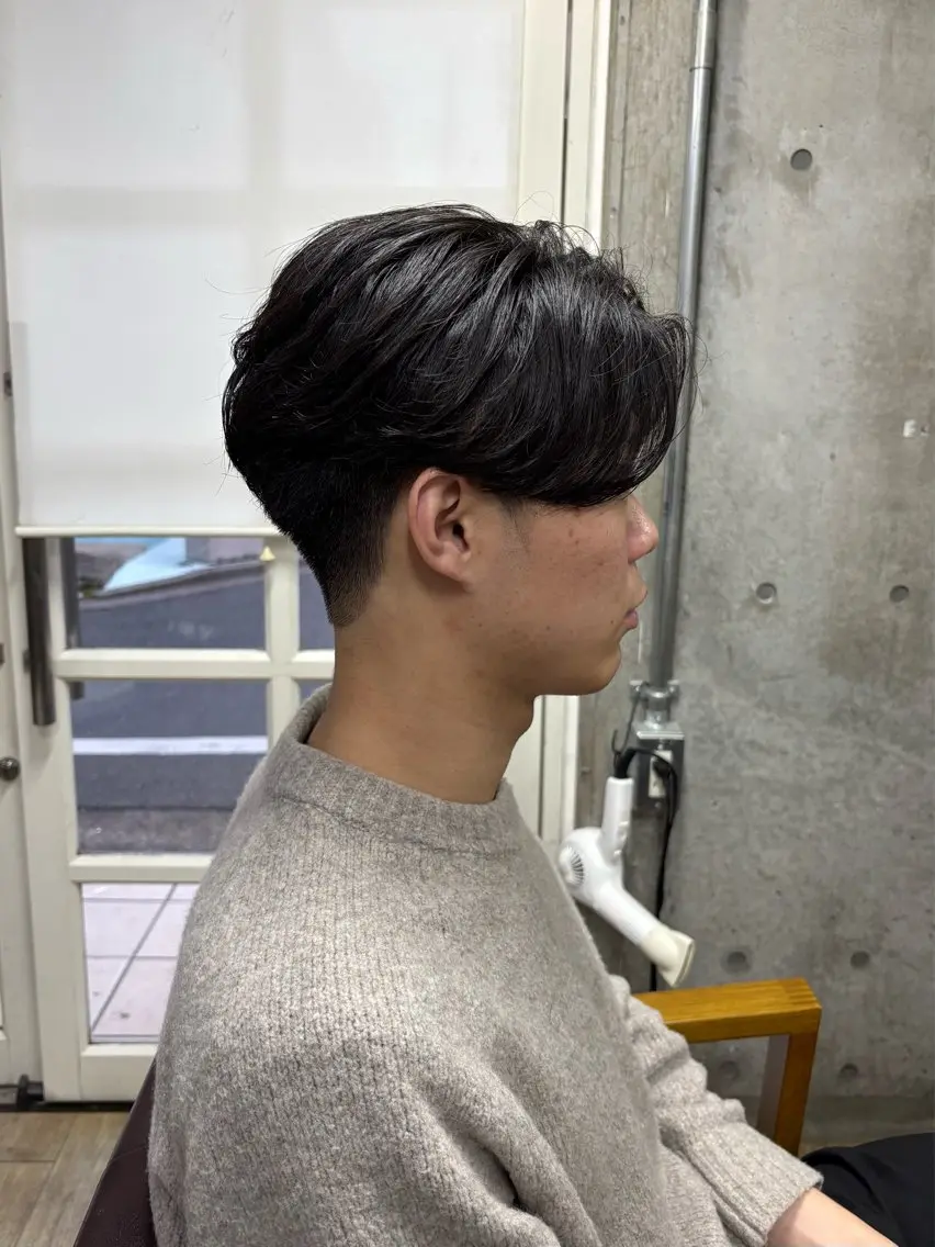 ミディアム パーマ メンズ ミディアムパーマ メンズパーマ ニュアンスパーマ メンズパーマ /マッシュ/ヨシダのヘアスタイル