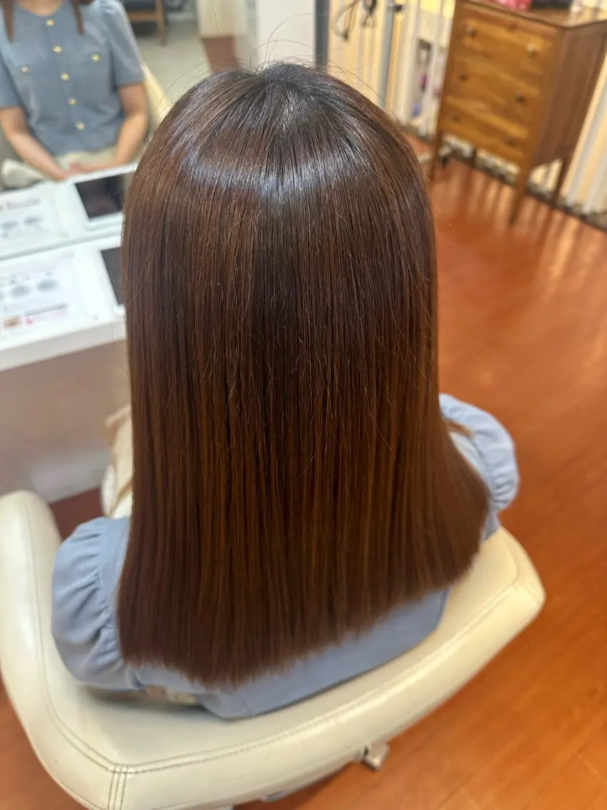 セミロング 縮毛矯正 【成増serein】 🎀*ﾟHinataのヘアスタイル