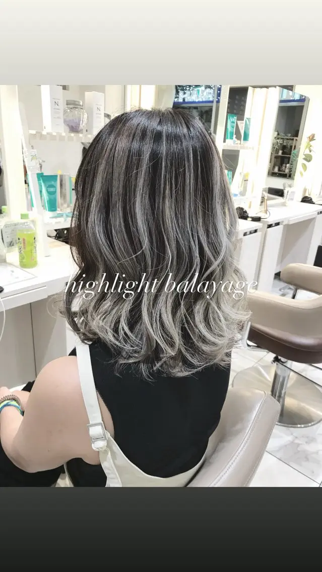 ロング カラー バレイヤージュ ベージュカラー 透明感カラー グレージュ ハイライトカラー ヘアカラー トリートメント 大宮/バレイヤージュ 髪質改善/澤田隆誠のヘアスタイル