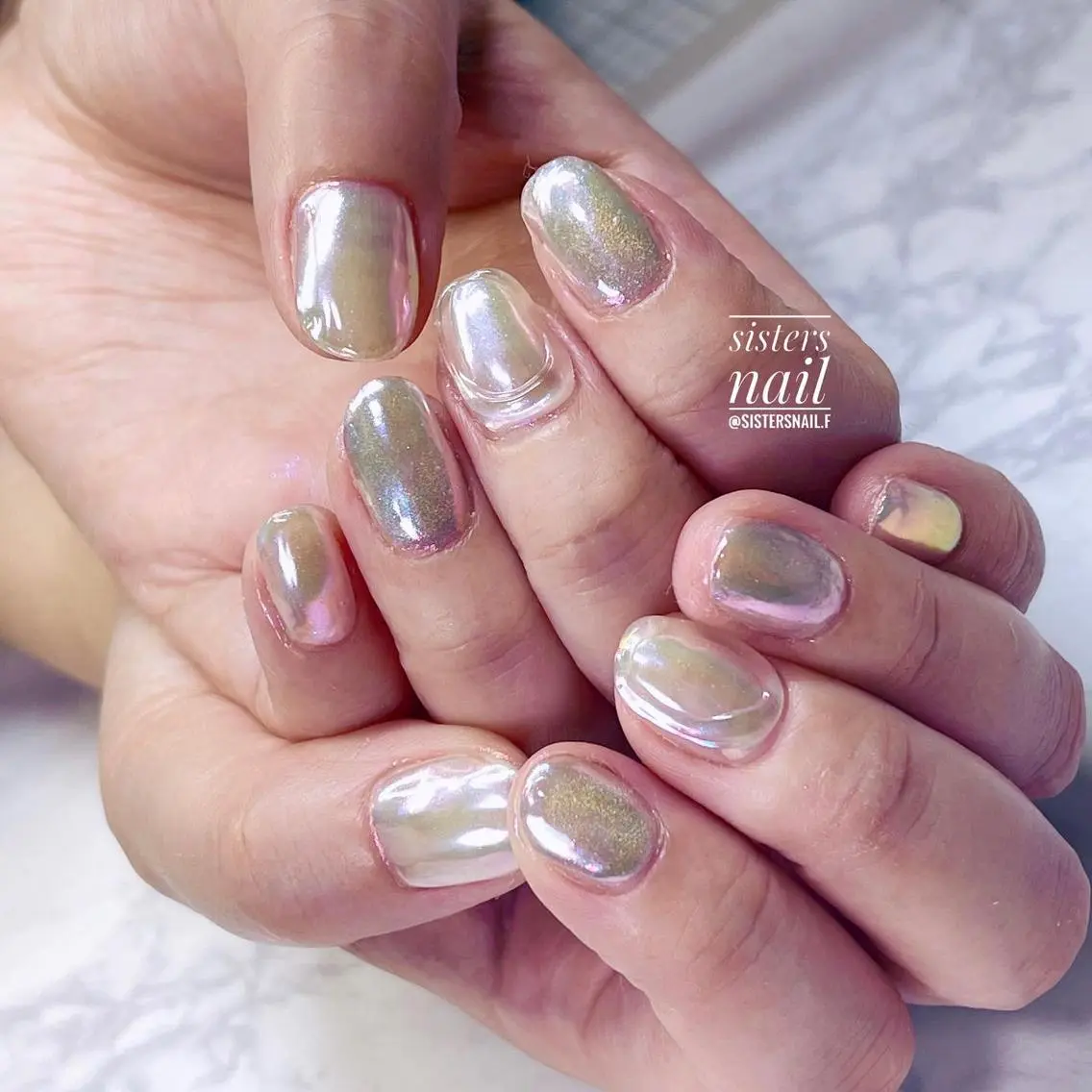 ネイル アートネイル オーロラネイル 氷ネイル・うるうるネイル マグネットネイル ニュアンスネイル sisters nail.fのネイルデザイン