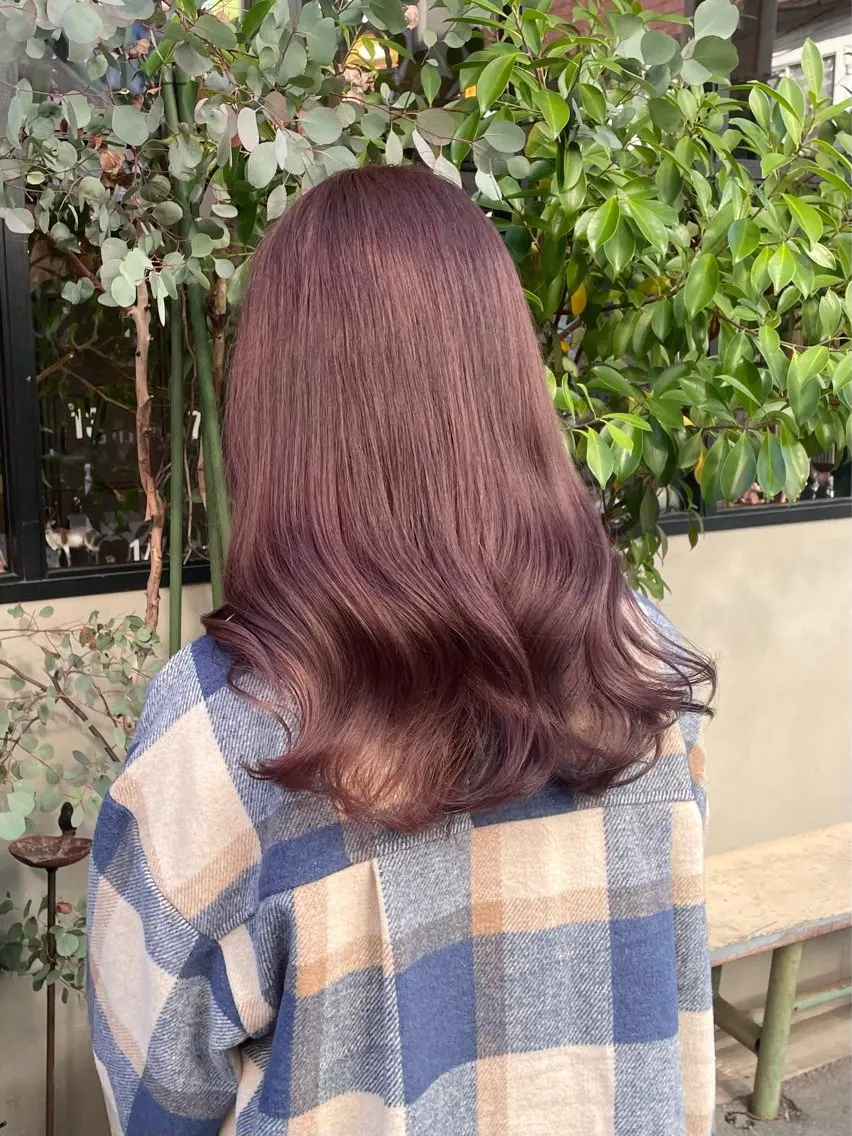 カラー バイオレットカラー ヘアカラー ヘアセット 竹内 春奈のヘアスタイル