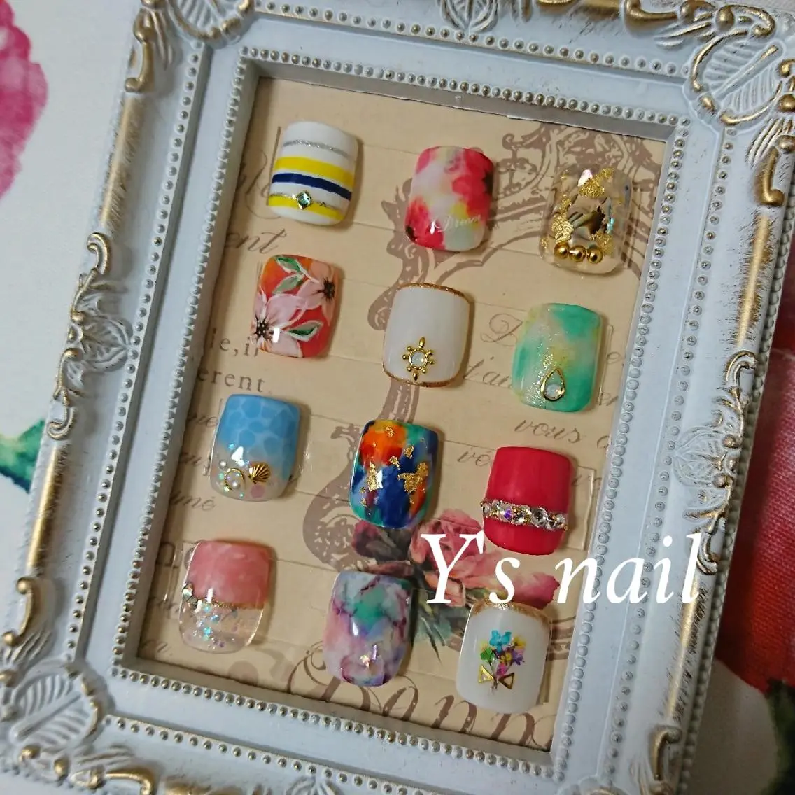 ネイル アートネイル フットネイル YUMI NAGAI  のネイルデザイン