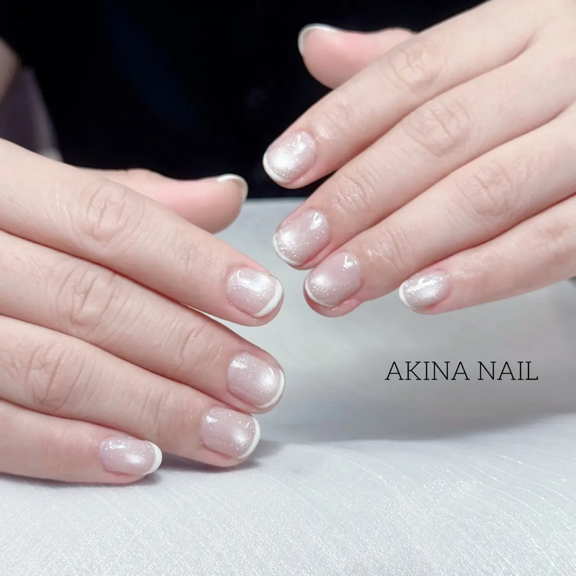 ミディアム 韓国風ヘア ハンドネイル Akina Nail 亀戸のネイルデザイン