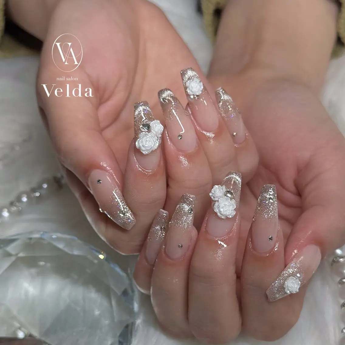 ネイル フレンチネイル グラデーション マグネットネイル マグネットフレンチ ハンドネイル 💎Rina💎 プライベートサロン✨のネイルデザイン
