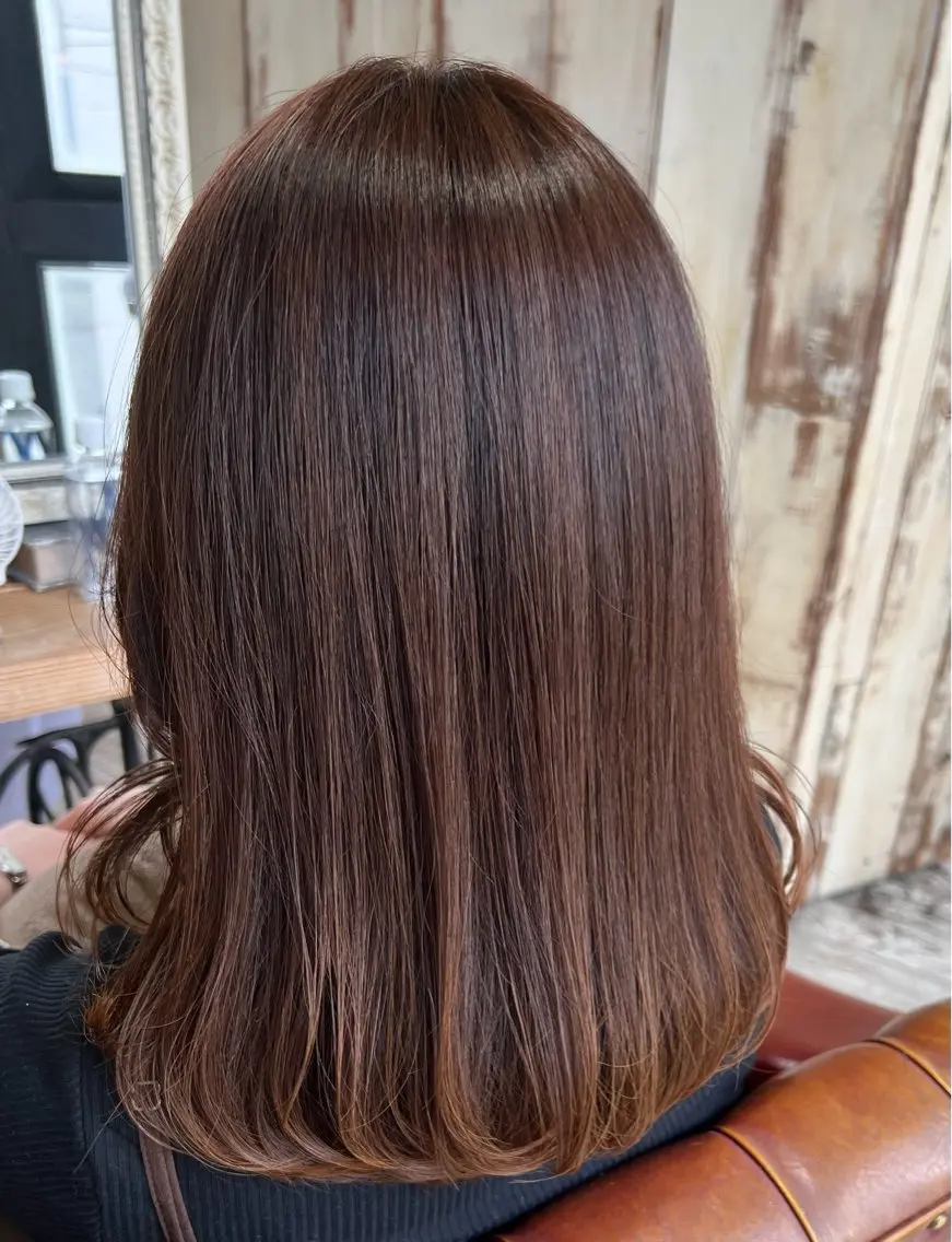 ミディアム カラー 藤村 桃歌のヘアスタイル