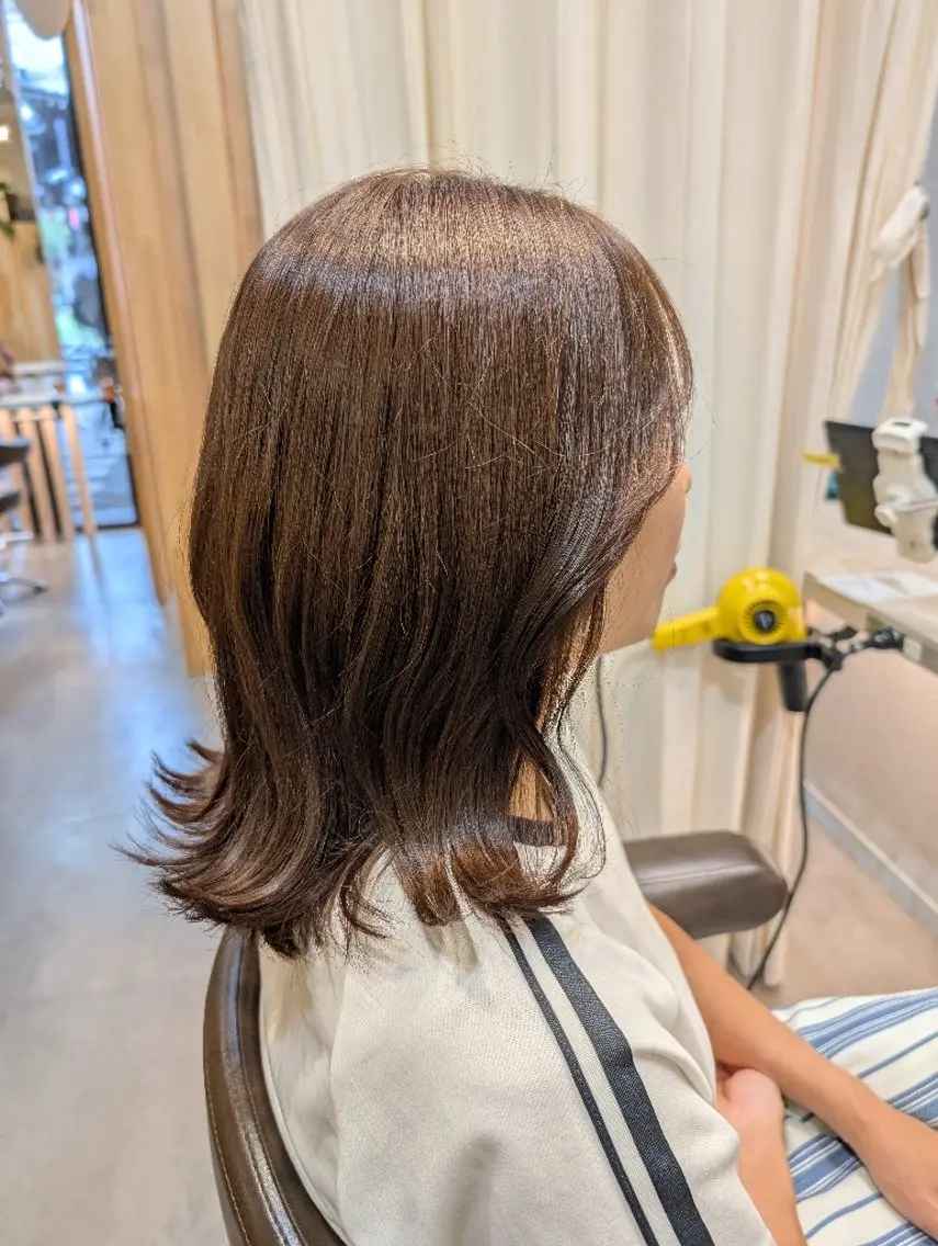 ミディアム カラー ブラウンカラー ラベンダーカラー koto💭 コトのヘアスタイル