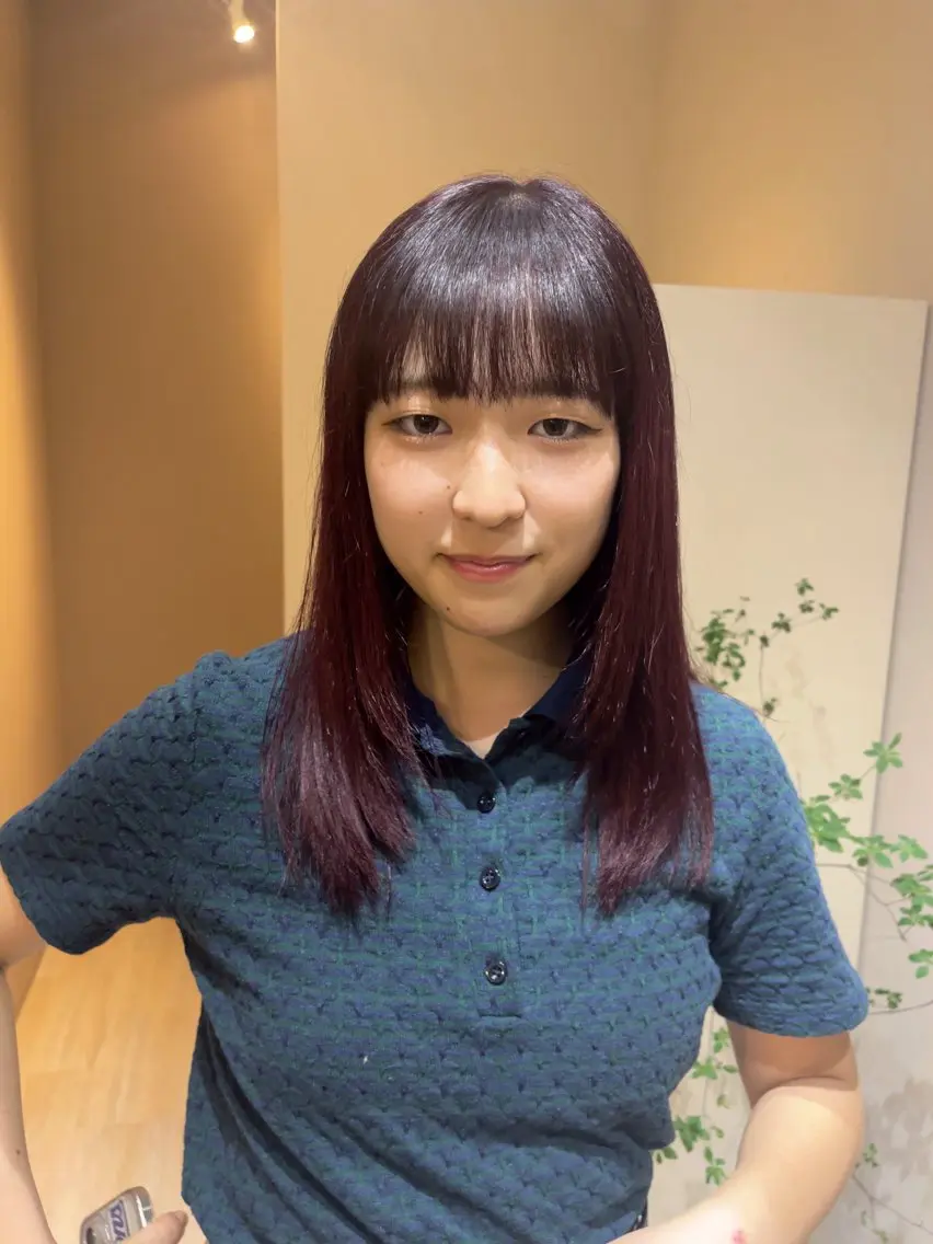 ロング カラー ramphy 柴原 夢奈のヘアスタイル