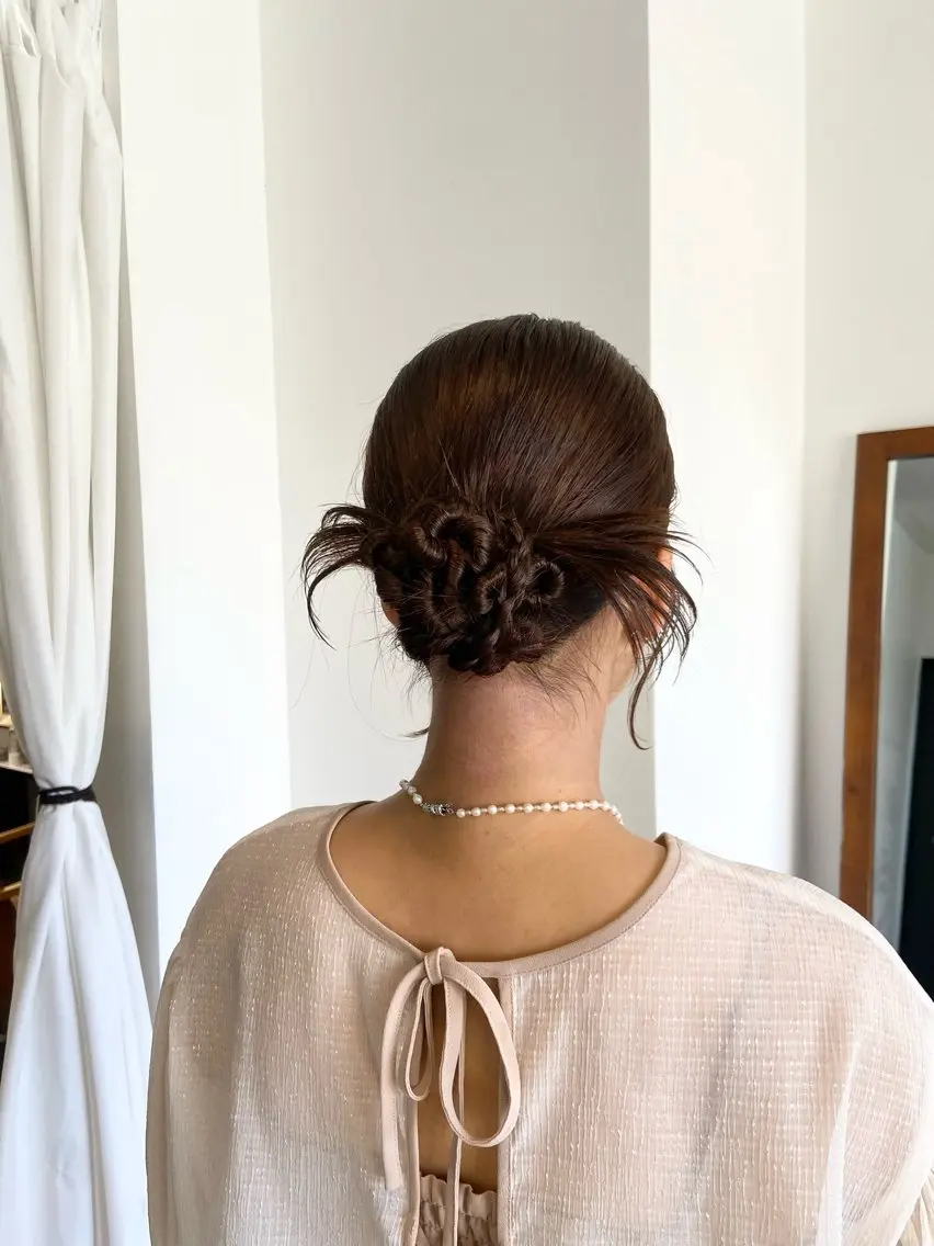 ヘアアレンジ まつ あみのヘアスタイル