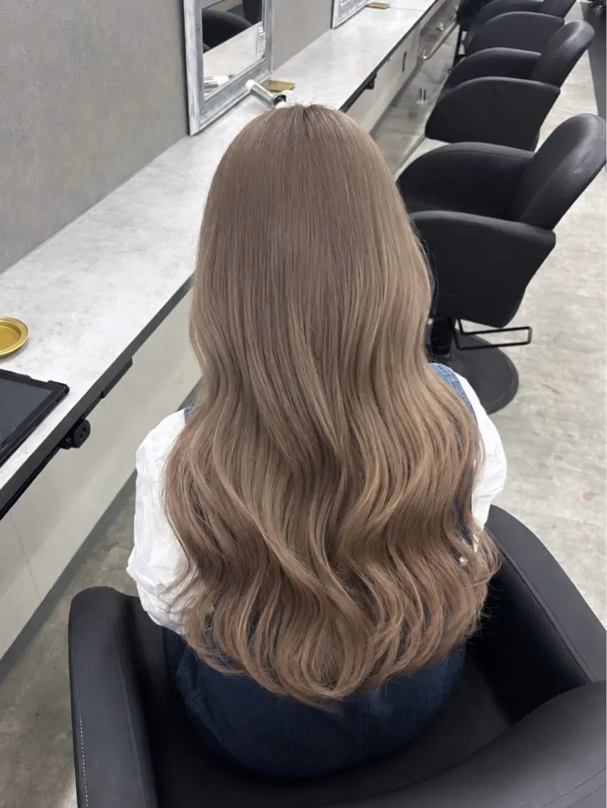 ロング カラー ヘアカラー トリートメント GiseL juna |艶カラー/韓国ヘアのヘアスタイル