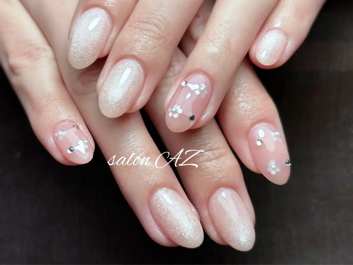 ネイル アートネイル フットネイル フレンチネイル マグネットネイル 持ち込み ハンドネイル salon AZのネイルデザイン