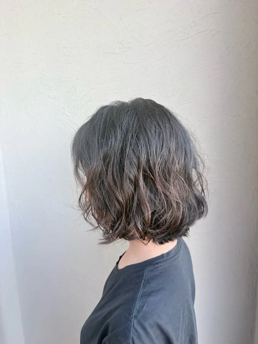 ミディアム パーマ カット パーマ flat /Rina🧸のヘアスタイル