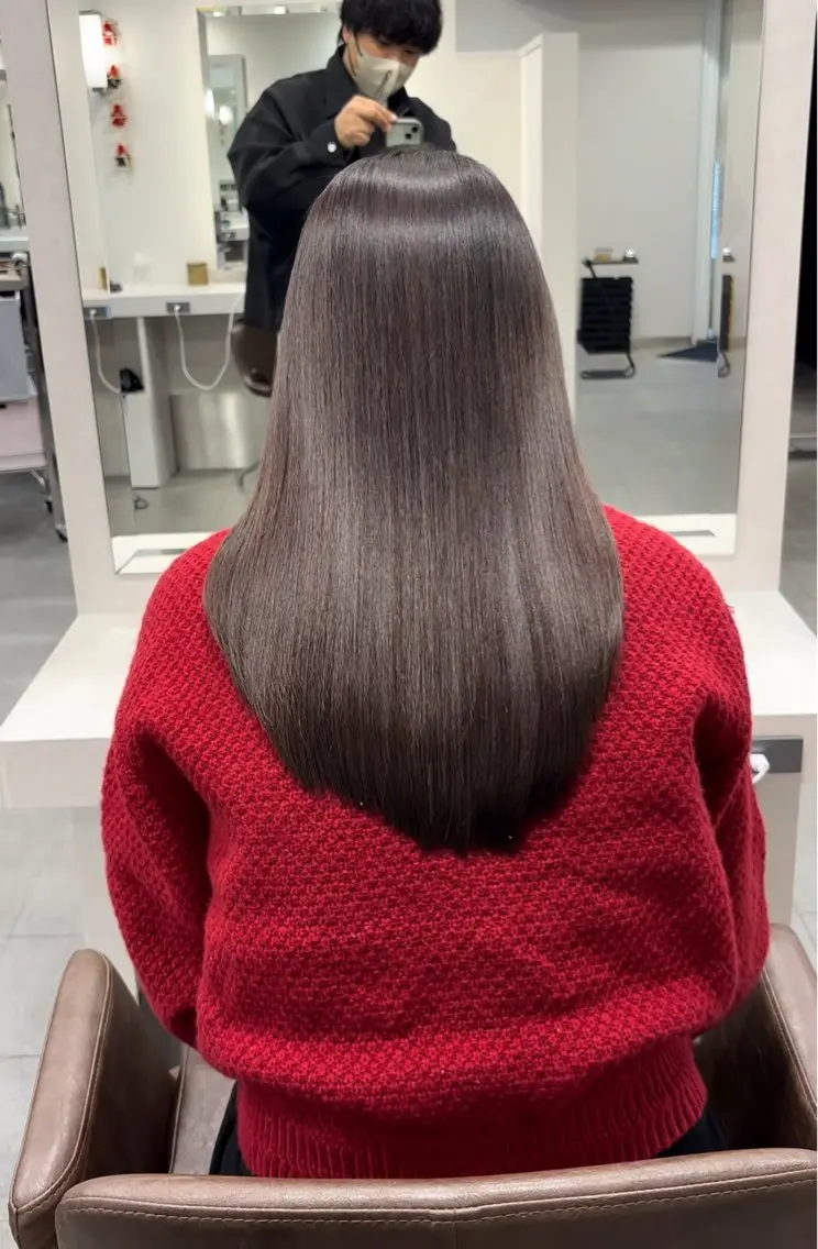ロング 縮毛矯正 美髪×縮毛矯正 水上真由美😘のヘアスタイル