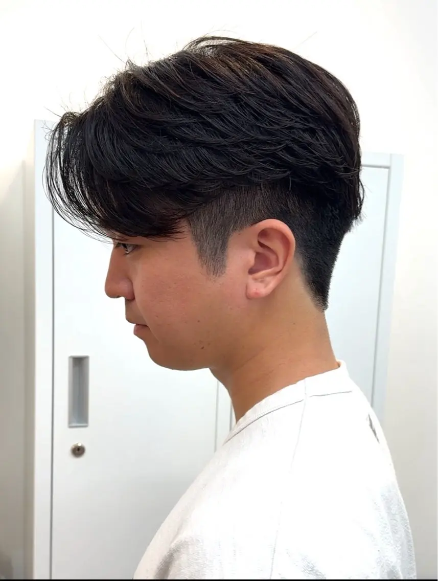 ショート パーマ メンズ カット パーマ トリートメント ヘアセット 新宿メンズ専門 メンズパーマ特化のヘアスタイル