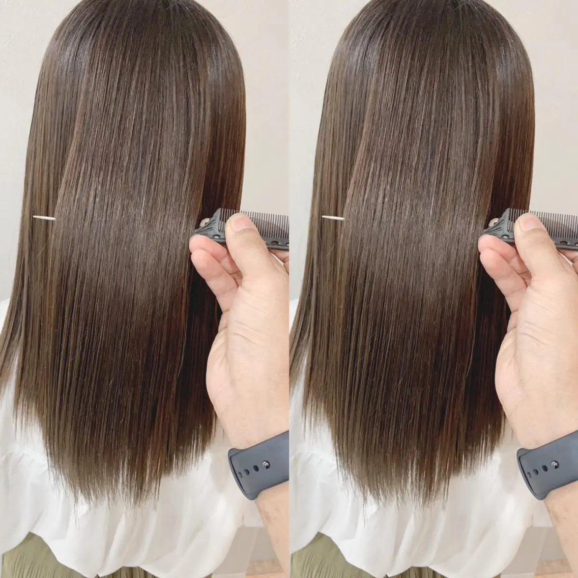 ロング 髪質改善 髪質改善カラーのヘアスタイル