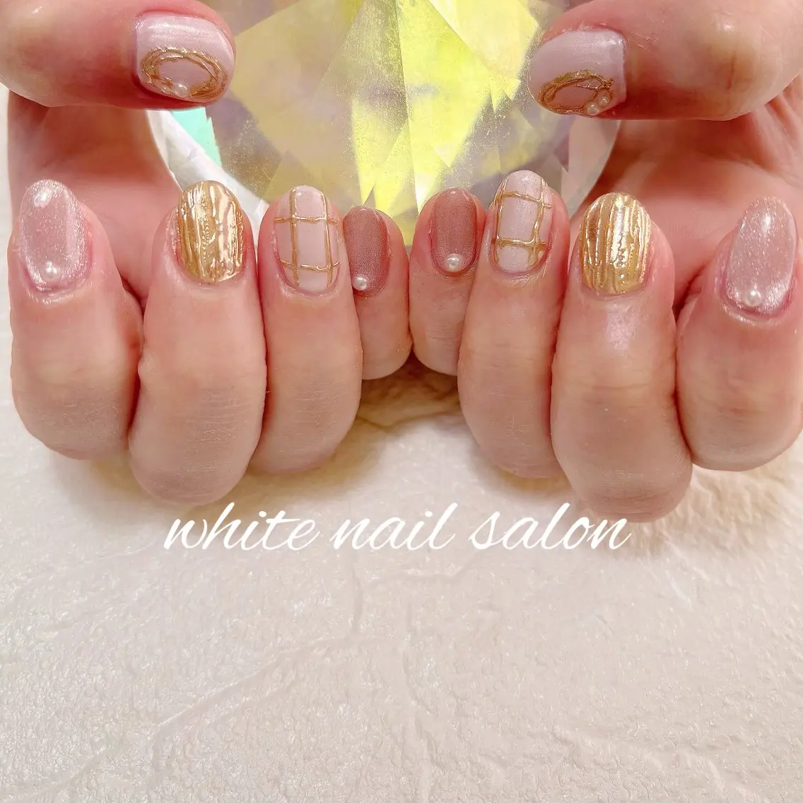 ネイル フットネイル ラメ(グリッター) ハンドネイル white nail salonのネイルデザイン