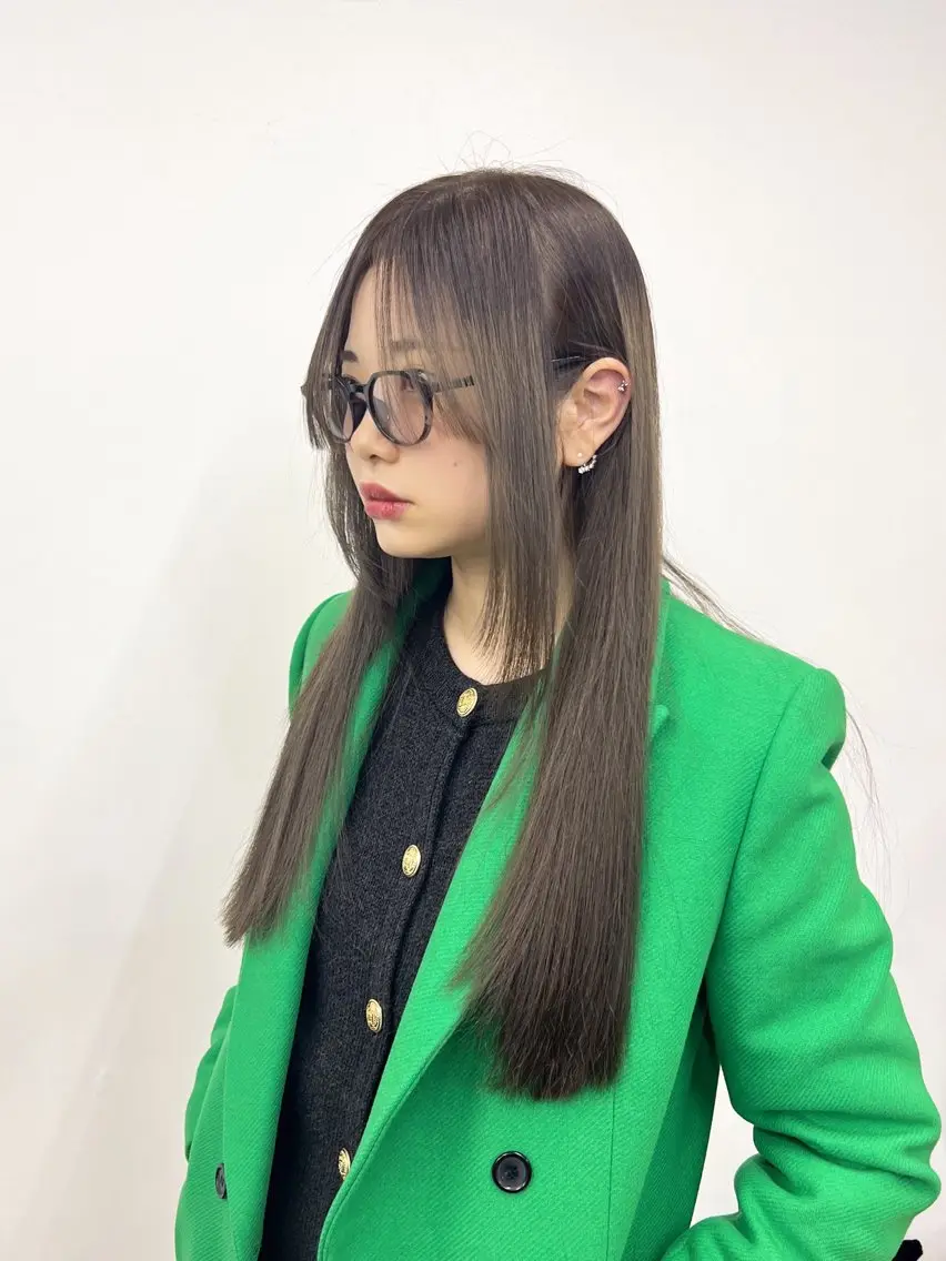 ロング カラー 韓国風ヘア 似合わせカット 小顔カット 渋谷レイヤーカット❌ 縮毛矯正専門/武田涼のヘアスタイル