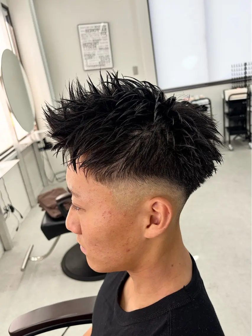 メンズ フェードカット スパイキーショート 刈り上げ カット KanedaRio パーマ/フェードのヘアスタイル