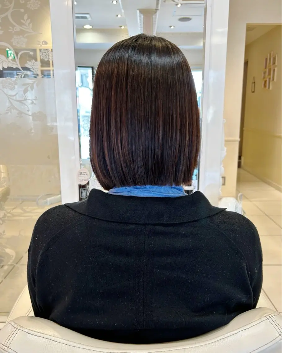 毛先カット✂️➕白髪染め全頭カラー🖤(⏱17:20〜)の写真