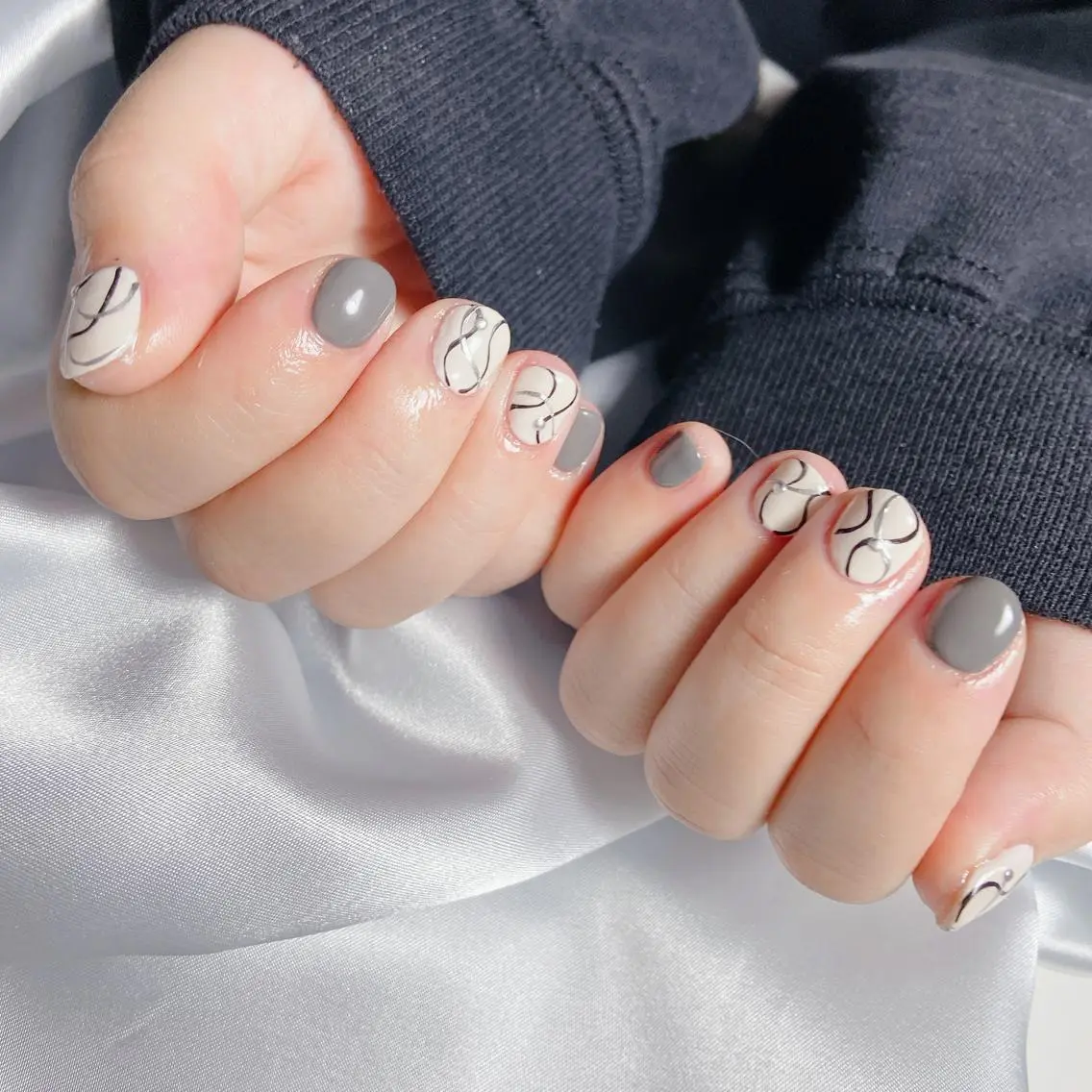 ネイル ニュアンスネイル ショートネイル ハンドネイル nailsalon REJOICEのネイルデザイン