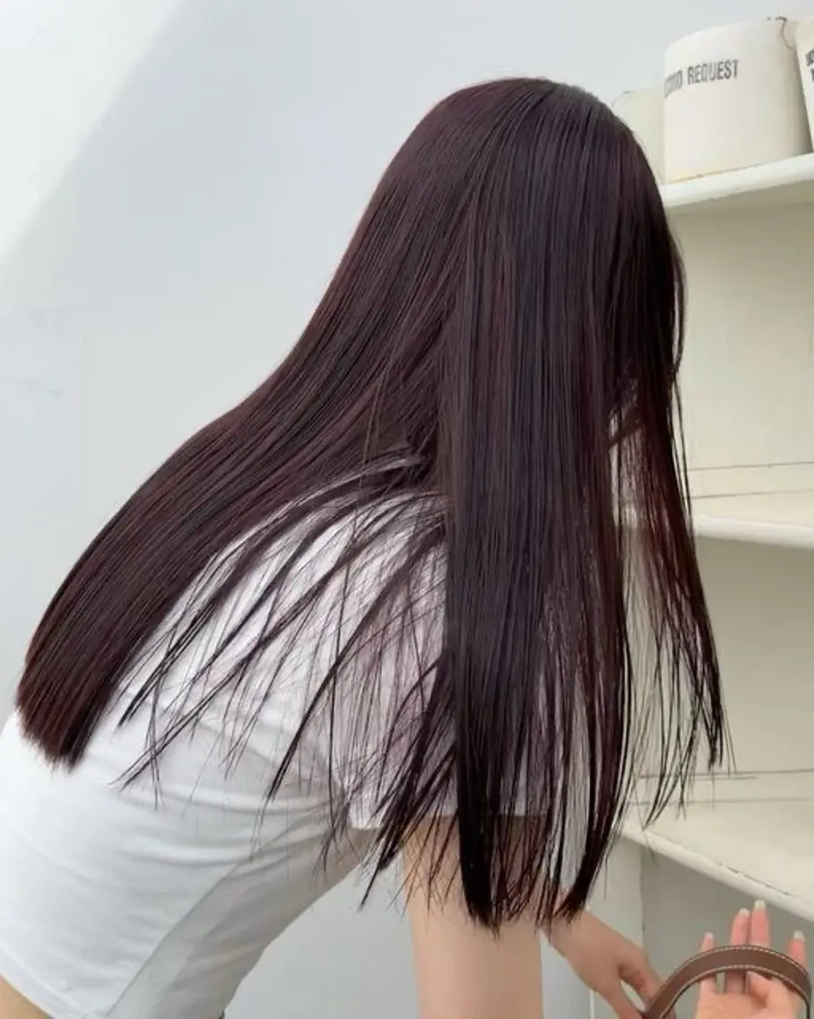 カラー レッドカラー IENA髪質改善 honokaのヘアスタイル