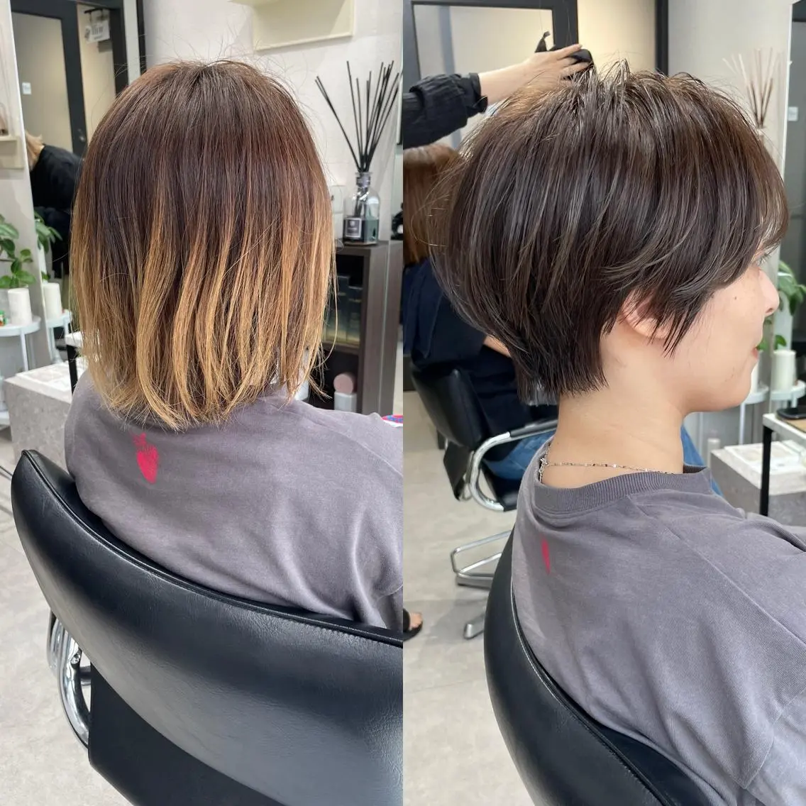 ショート カラー カット ヘアカラー トリートメント 髪質改善will hairdesignのヘアスタイル