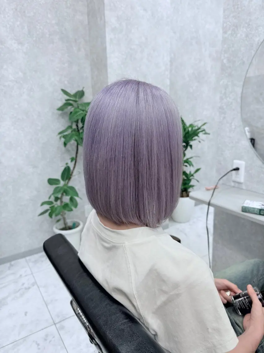 ショート カラー 🌺ハイトーン🌺 矢葺 なぎさ🌺🌺のヘアスタイル