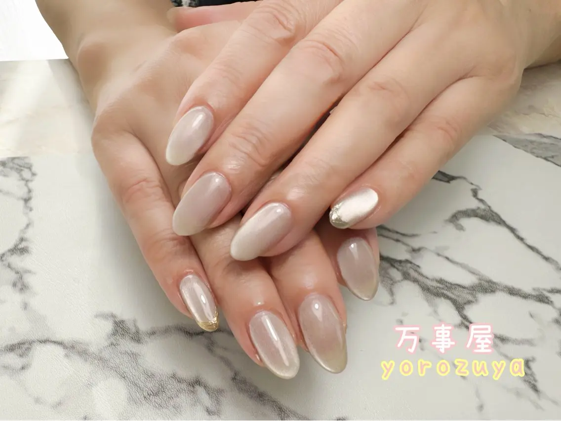 ネイル フレンチネイル マグネットネイル ☆ YOROZUYA..のネイルデザイン