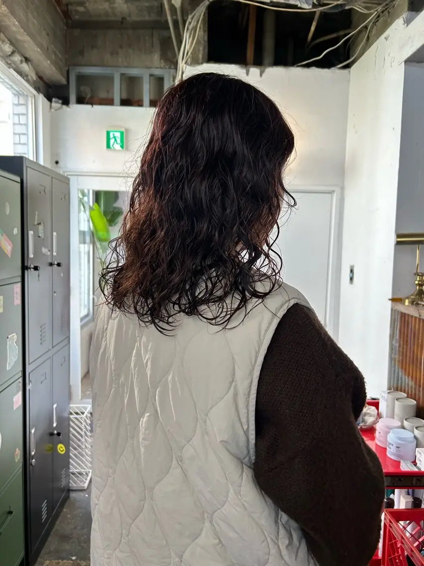 ミディアム パーマ ミディアムパーマ カット パーマ maho/垢抜け カラーパーマのヘアスタイル