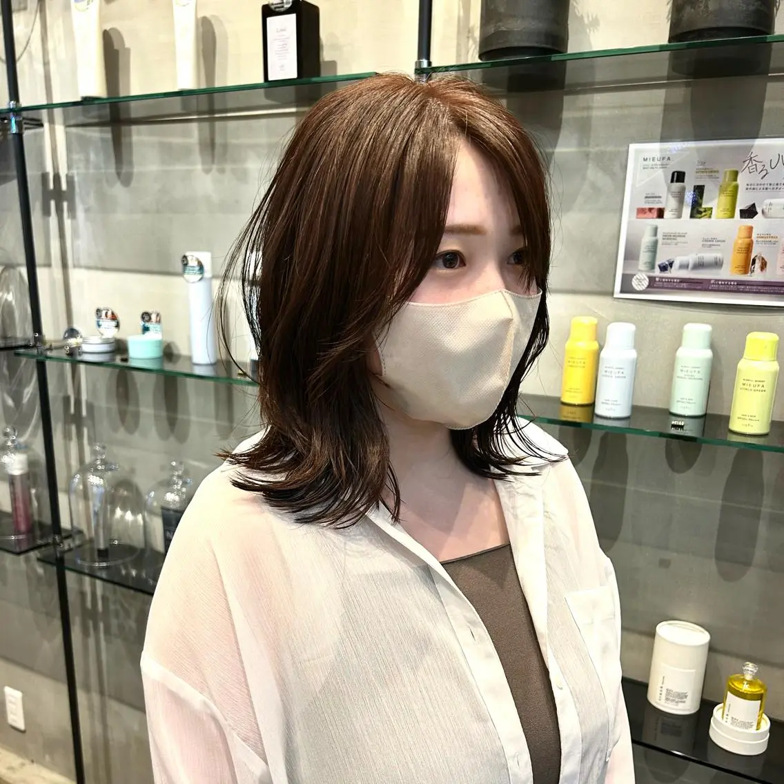 セミロング 縮毛矯正/髪質改善/ 韓国ヘア/reiyaのヘアスタイル