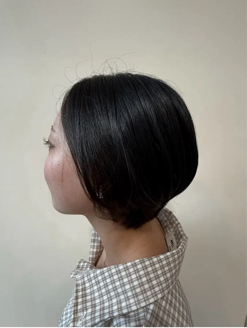 ショート ショートボブ 丸みショート ボブ ショートヘア 鮫島 唯那のヘアスタイル