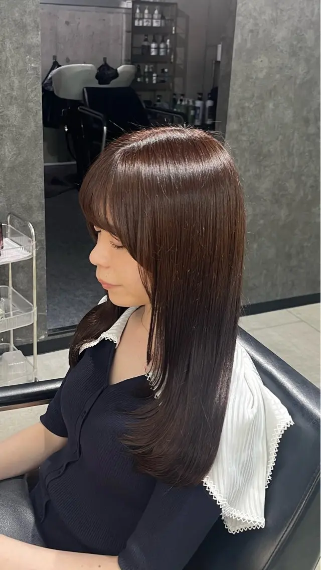ロング カラー カット ヘアカラー トリートメント urara 心斎橋/ハイトーンのヘアスタイル
