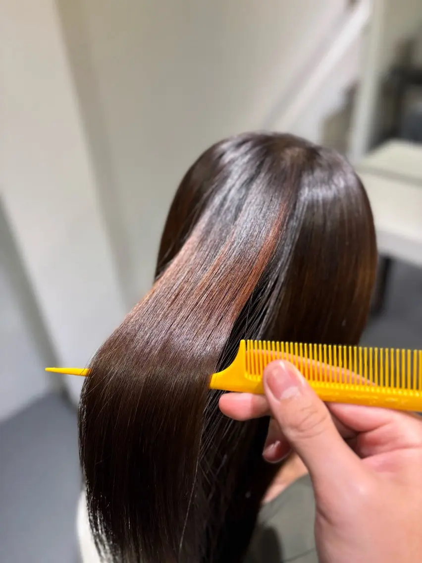 ロング 縮毛矯正 縮毛矯正 長島 漣のヘアスタイル