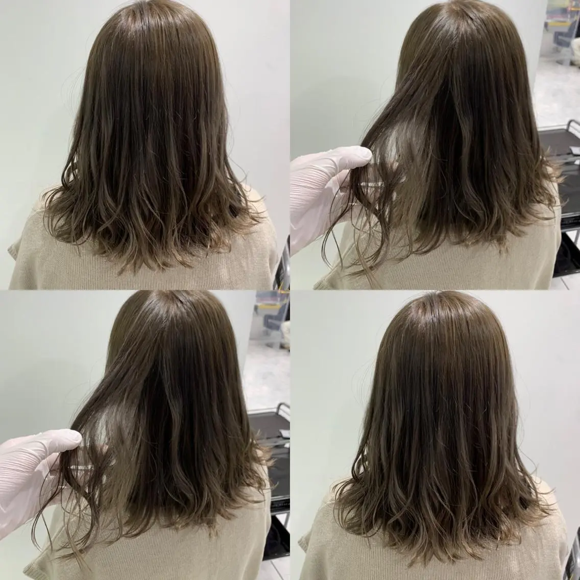 ミディアム ヘアカラー トリートメント ヘッドスパ ヘアセット 🪞透明感カラー🫧 縮毛矯正🥇かずきのヘアスタイル