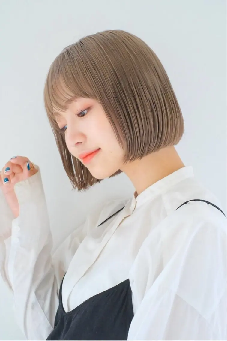 ミディアム カラー ヘアアレンジ カット ヘアカラー ショートカットカラー 💎モエのヘアスタイル