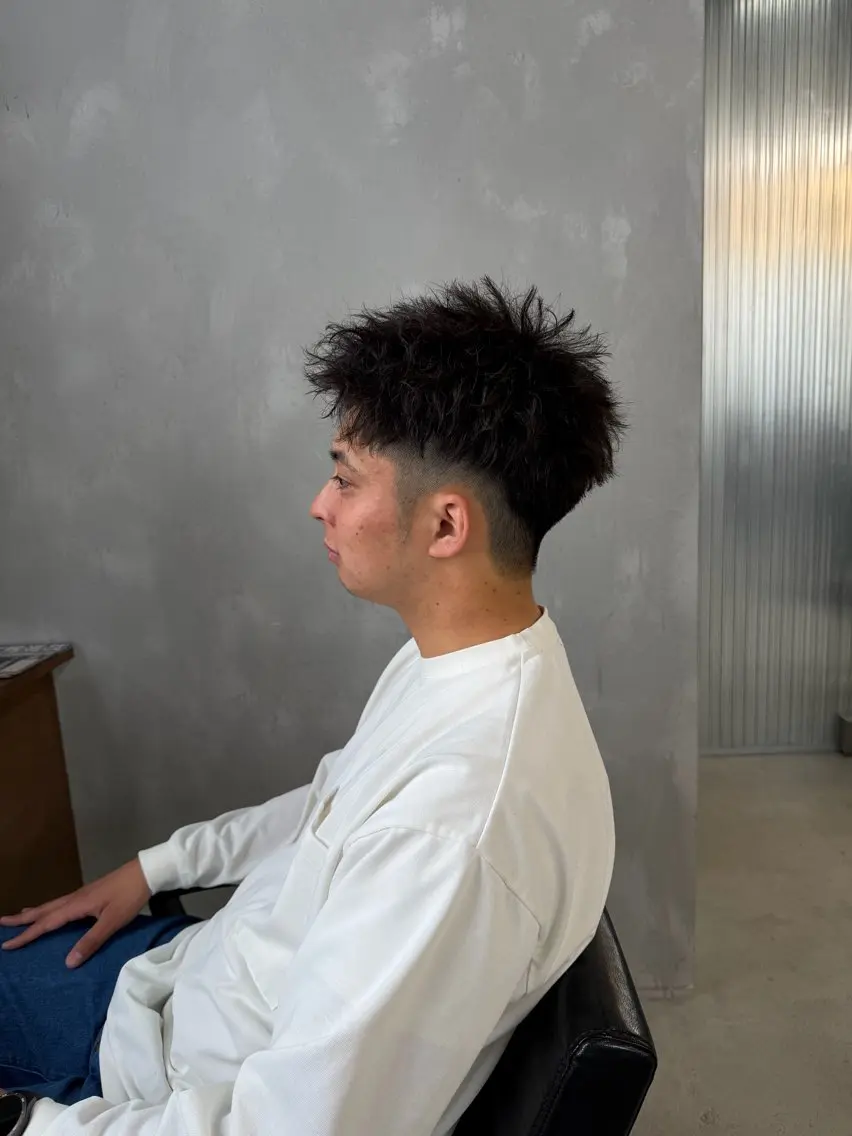 ショート メンズ メンズパーマ 刈り上げ ✂︎SAITOU AKIRA✂︎のヘアスタイル