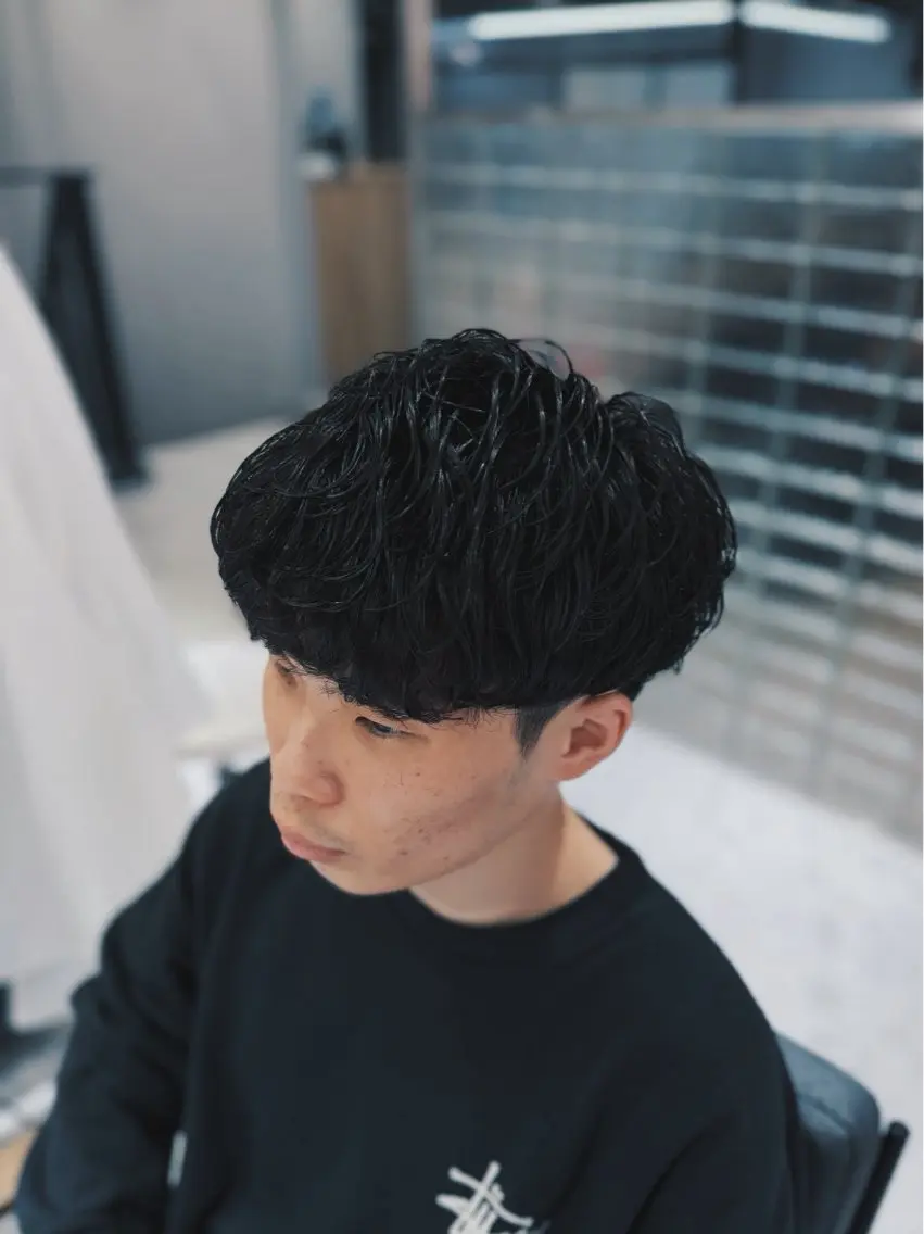 ショート パーマ メンズ バイエイト名古屋 星野ヒロトのヘアスタイル
