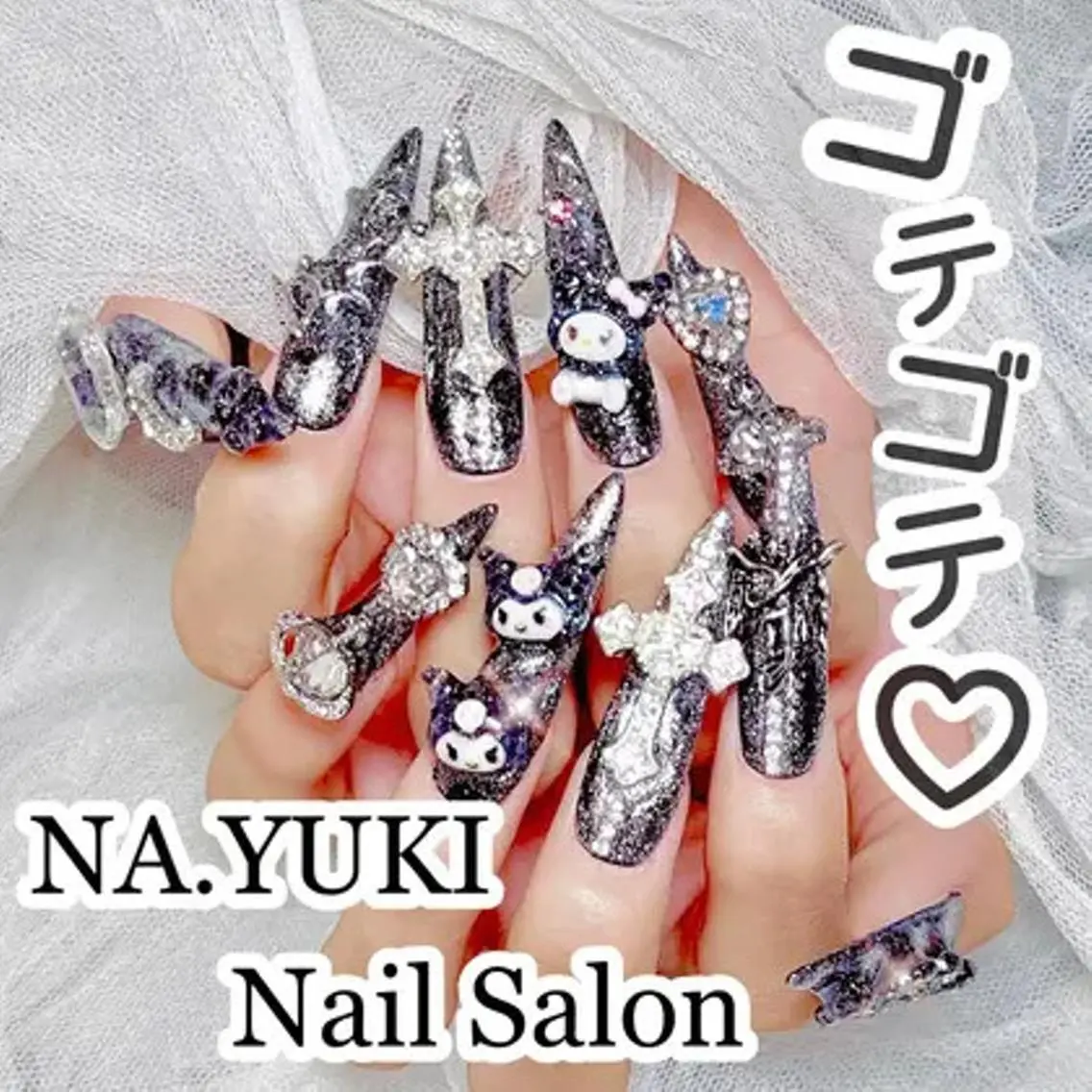 【ハンド】🦀️🦀️チップ長さだし+持ち込みデザイン(Maxゴテゴテデザイン10本ok!)15980🩷💗の写真