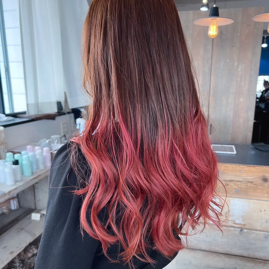 ロング カラー カット ヘアカラー トリートメント 岸下 理緒のヘアスタイル