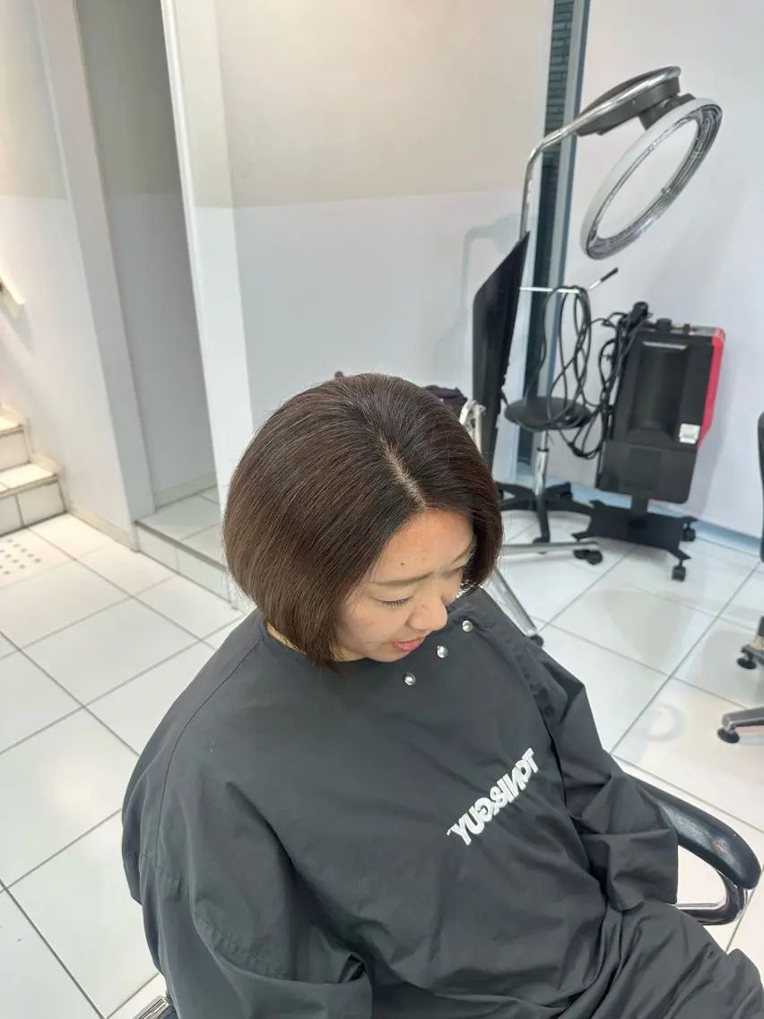 ショート くせ毛 はにいレイヤーカット モデル募集中のヘアスタイル