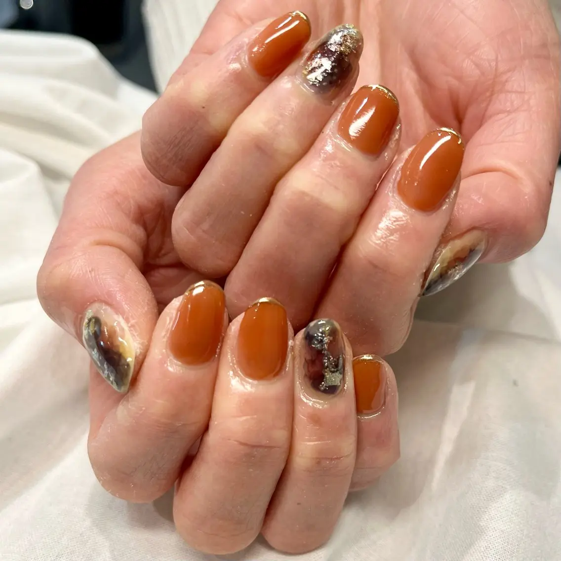 ネイル フレンチネイル ミラーネイル ニュアンスネイル nail room Hotori.のネイルデザイン