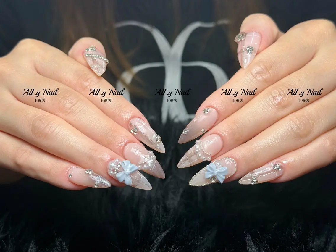 ネイル アートネイル ジェルネイル マグネットネイル ニュアンスネイル シンプルネイル ハンドネイル AiLy Nail 上野店のネイルデザイン