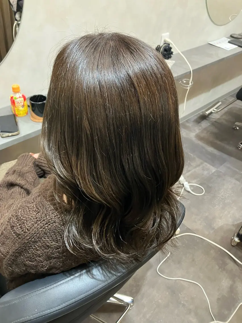 ミディアム カラー カット ヘアカラー 透明感カラー/ 髪質改善町田佑人のヘアスタイル