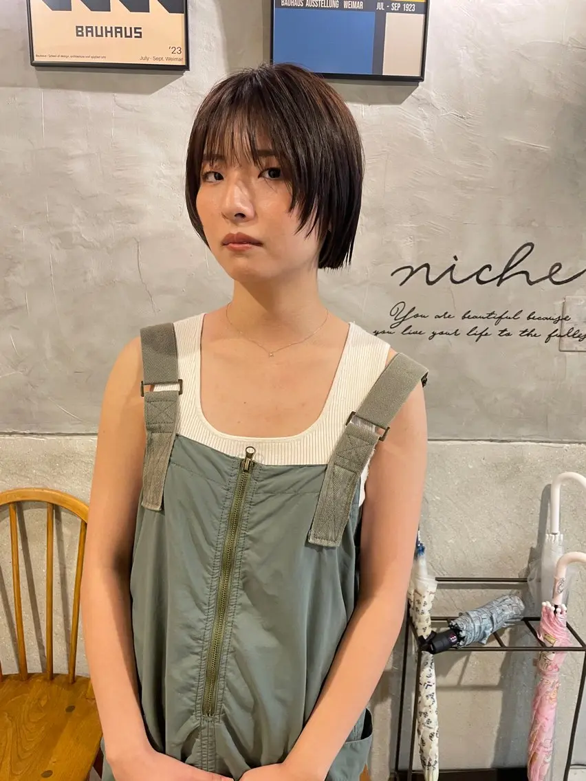 ショート カラー カット ヘアカラー トリートメント さの あやねのヘアスタイル