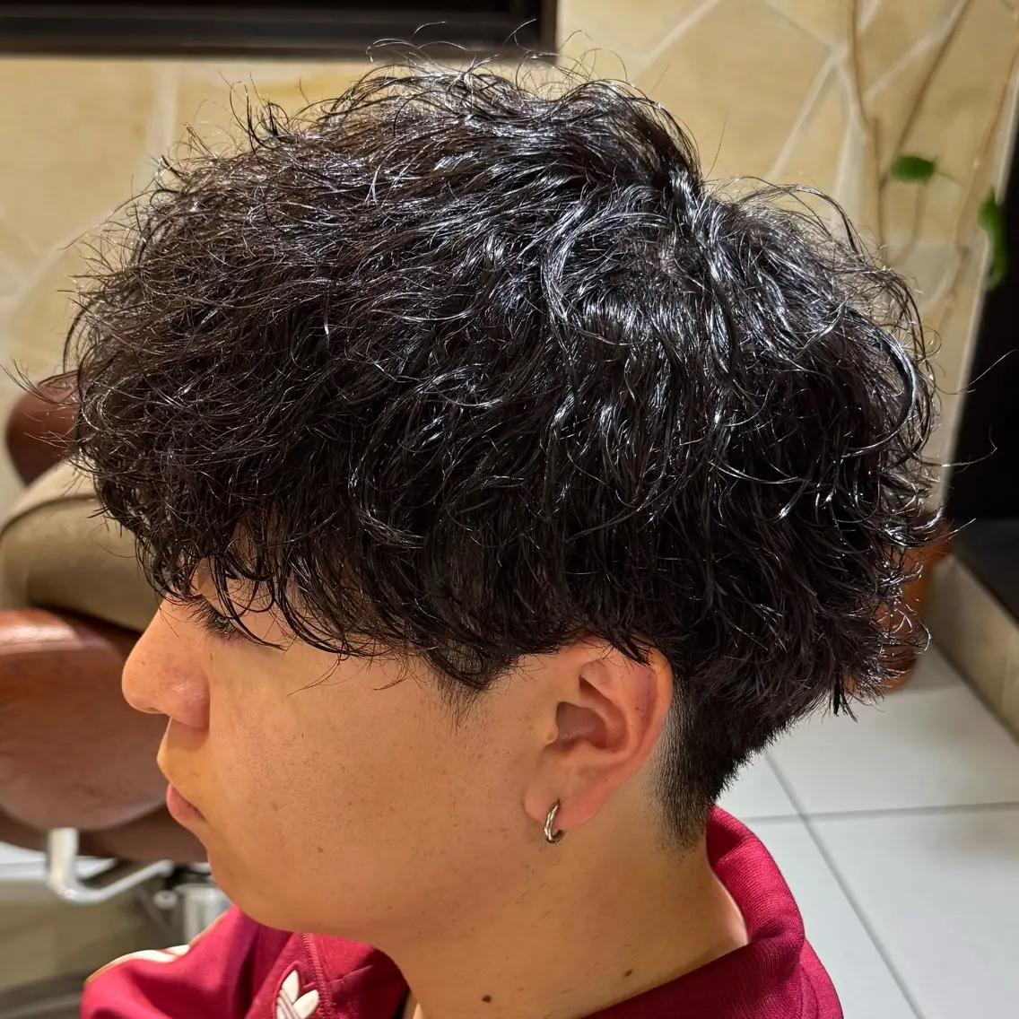 ショート カラー パーマ ヘアアレンジ メンズ カット パーマ 池袋のパーマ職人/ メンズパーマ/石見のヘアスタイル